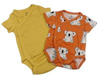 2x - Žluté + oranžové zavinovací body s koalami h&M