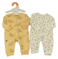 2x - Pískový + vzorovaný overal se Simbou Primark