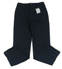 Tmavomodré plátěné chino kalhoty Primark 