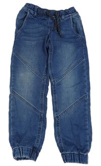 Modré teplákové cuff rifle Pocopiano