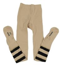 Béžové punčocháče s proužky vel. 27-30