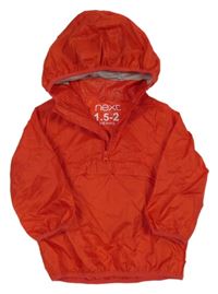 Červená šusťáková bunda s kapucí Next 