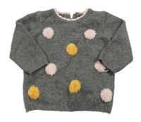 Šedý svetr s puntíky George 