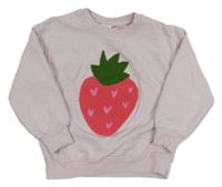 Světlerůžová mikina s jahůdkou Zara