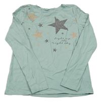 Zelenošedé triko s hvězdičkami Page one young