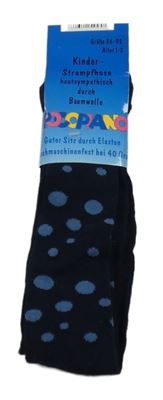 Nové - Tmavomodré punčocháče s puntíky Pocopiano