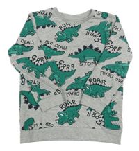 Šedá mikina s dinosaury Matalan