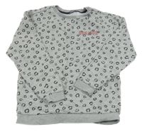 Šedá vzorovaná mikina s nápisem Primark 