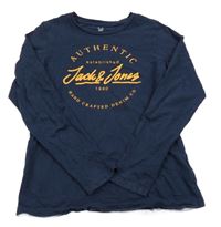 Tmavomodré triko s nápisem Jack&Jones