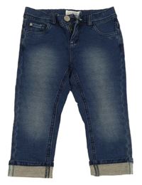 Tmavomodré teplákové capri rifle C&A