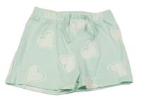 Světlezelené bavlněné kraťasy se srdíčky George 
