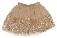 Broskvová tylová sukně s flitry Next