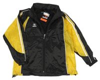 Nové - Černo-žlutá šusťáková sportovní bunda s výšivkou Masita