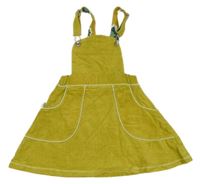 Citronová manšestrová laclová sukně Alba