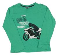 Zelené triko s motorkou Pocopiano