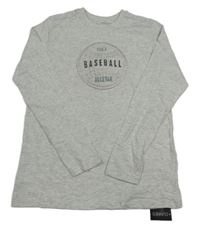 Nové - světlešedé melírované triko s 3D míčkem s nápisy St. Bernard