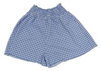 Modro-bílé kostkované vzorované sukňové kraťasy George