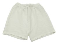 Bílé mačkané kraťasy s mašlí 