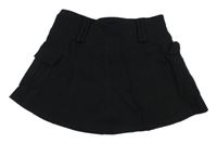 Černá cargo sukně se všitými kraťasy 