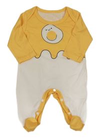 Oranžovožluto-bílý overal s vajíčkem