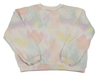 Bílo-barevná batikovaná mikina H&M