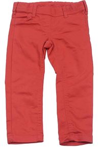 Jahodové elastické plátěné skinny kalhoty C&A