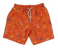 Červené skvrnité plážové kraťasy Primark