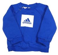 Safírová mikina s logem Adidas