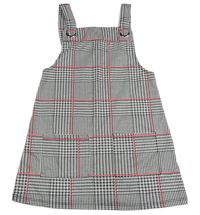 Bílo-černo-růžové kostkované šaty Primark