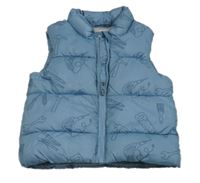 Modrá šusťáková zateplená vesta s nářadím zn. Sfera