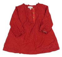 Červené manšestrové šaty s knoflíky The Little White Company