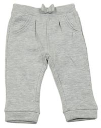 Šedé melírované tepláky s mašlí Intextenso