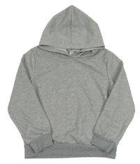 Šedá melírovaná mikina s kapucí Shein