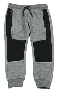 Černo-melírované tepláky C&A