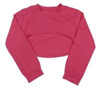 Tmavorůžová crop mikina Shein