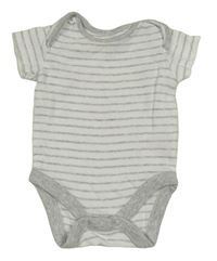 Bílo-šedé pruhované body Mothercare