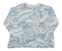 Bílo-modré vzorované triko M&S