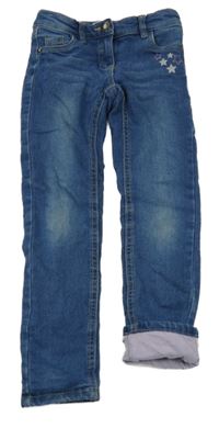 Modré podšité skinny rifle s hvězdami Pocopiano