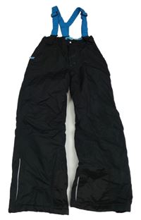 Černé šusťákové oteplovačky s odepínacími kšandami TCM