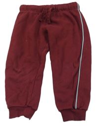 Vínové tepláky s pruhem H&M