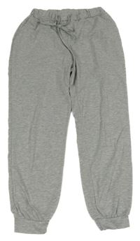 Šedé melírované lehké tepláky