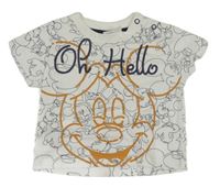 Bílé tričko s Mickeym Disney
