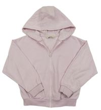 Světlerůžová propínací oversize mikina s kapucí George