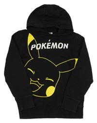 Černá mikina s Pikachu a kapucí