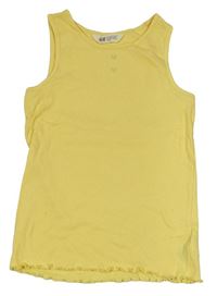 Žlutý žebrovaný top H&M