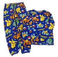 Modro-barevné sametové pyžamo s Pokémony George