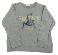 Šedá melírovaná mikina s potiskem Mango