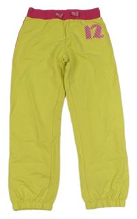 Žluto-růžové tepláky s číslem Topolino