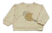 Smetanová lehká mikina s nápisem