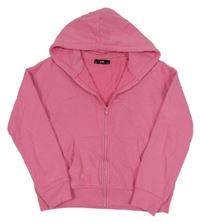 Růžová propínací mikina s kapucí C&A